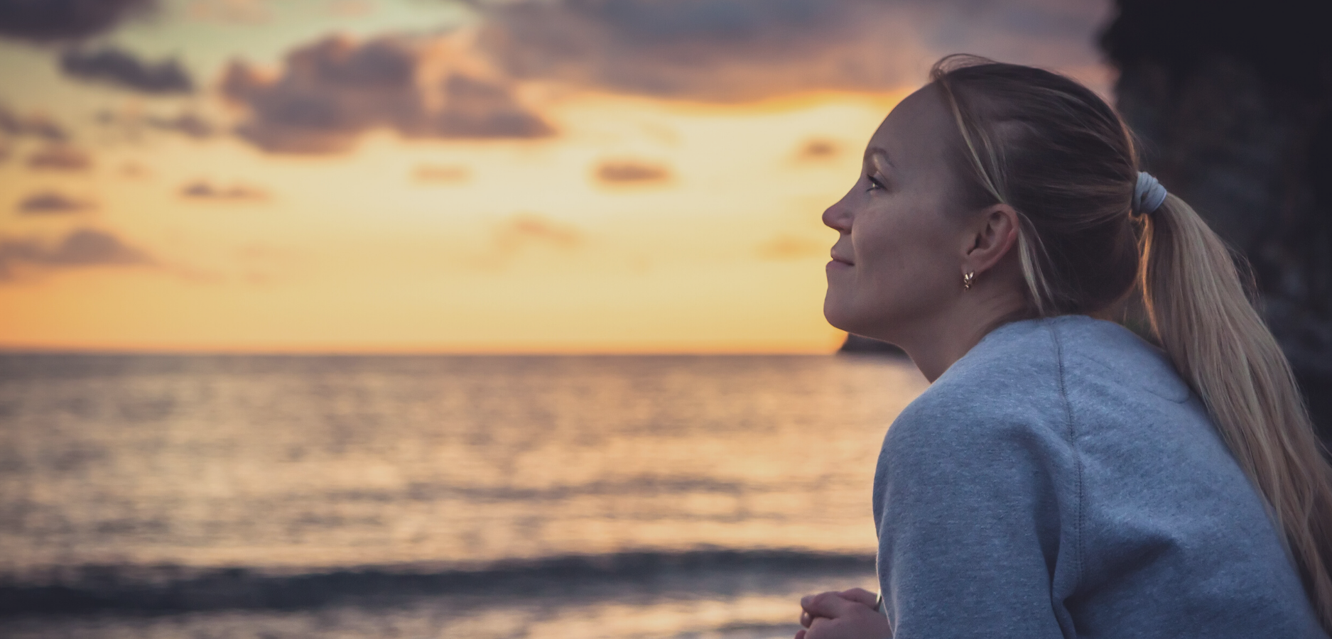 Woman looking out at the horizon